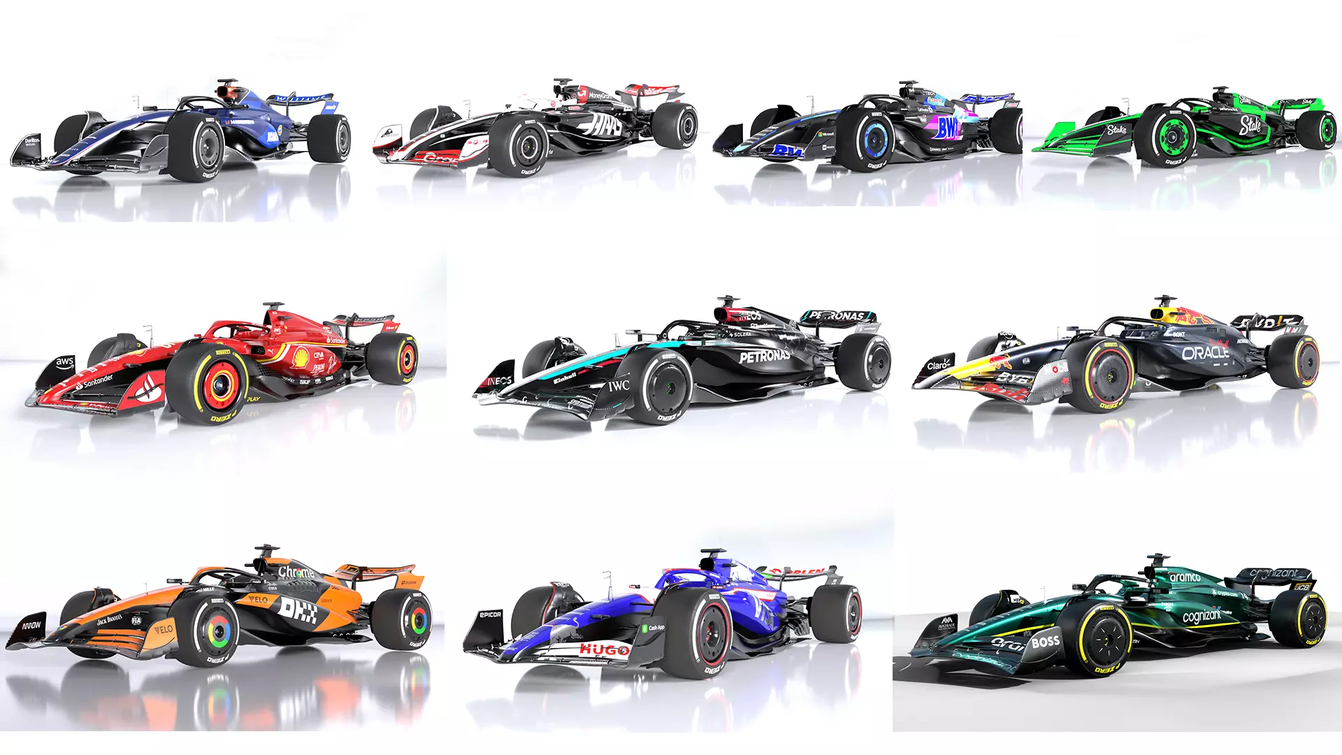 F1 2024 Car PACK Low-poly 3D model_0