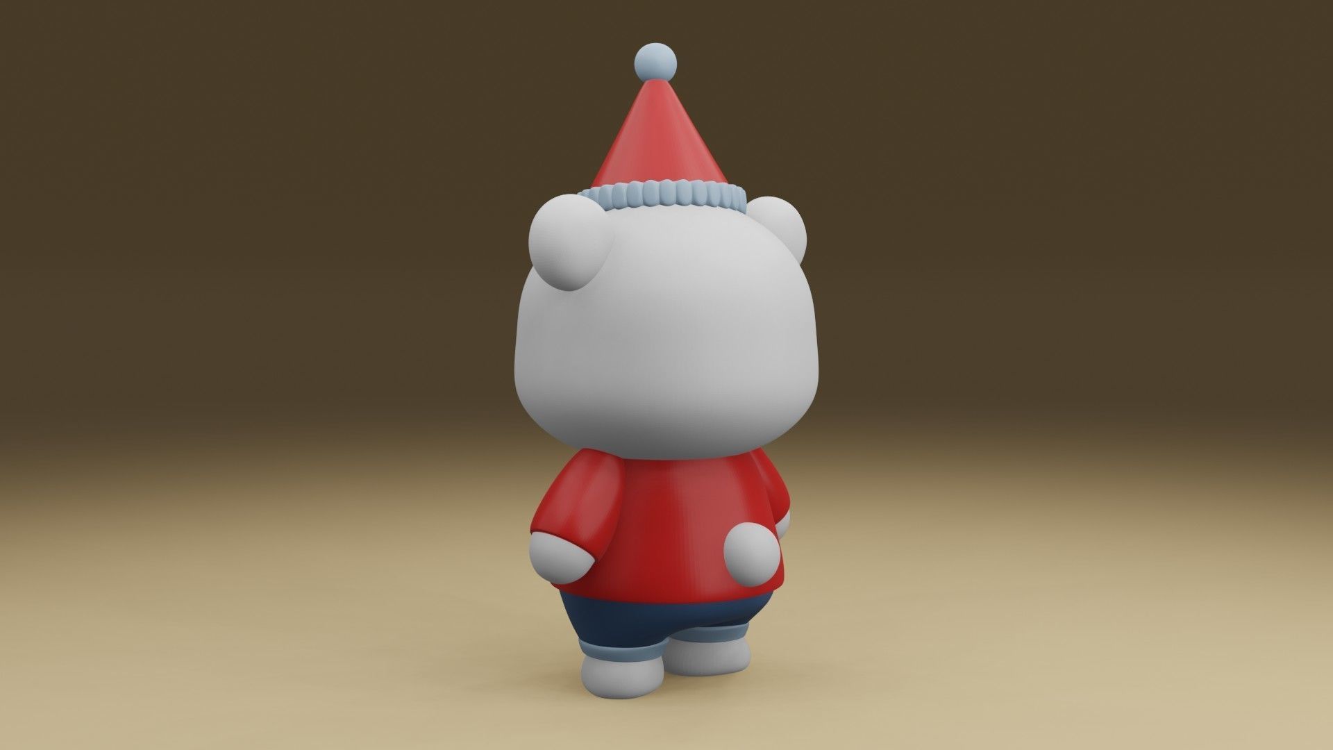 bear birthday 3D print model_12