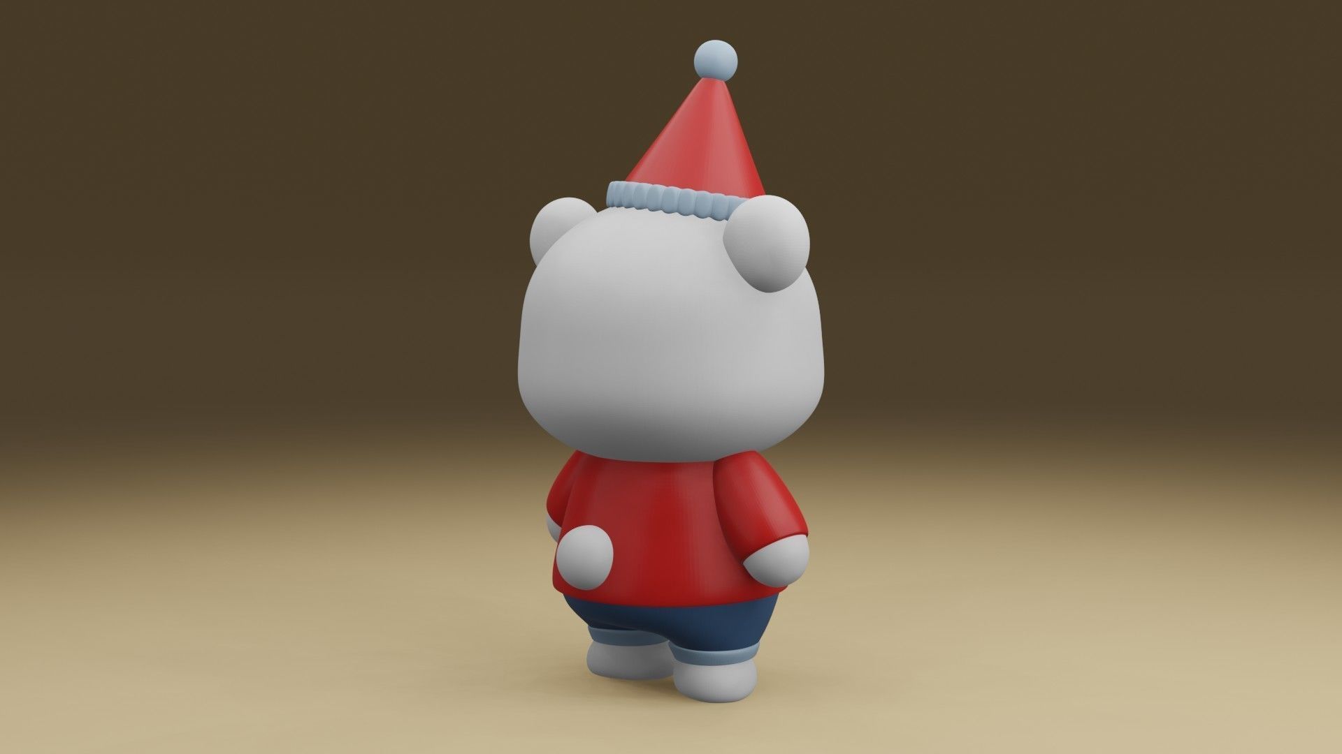 bear birthday 3D print model_10