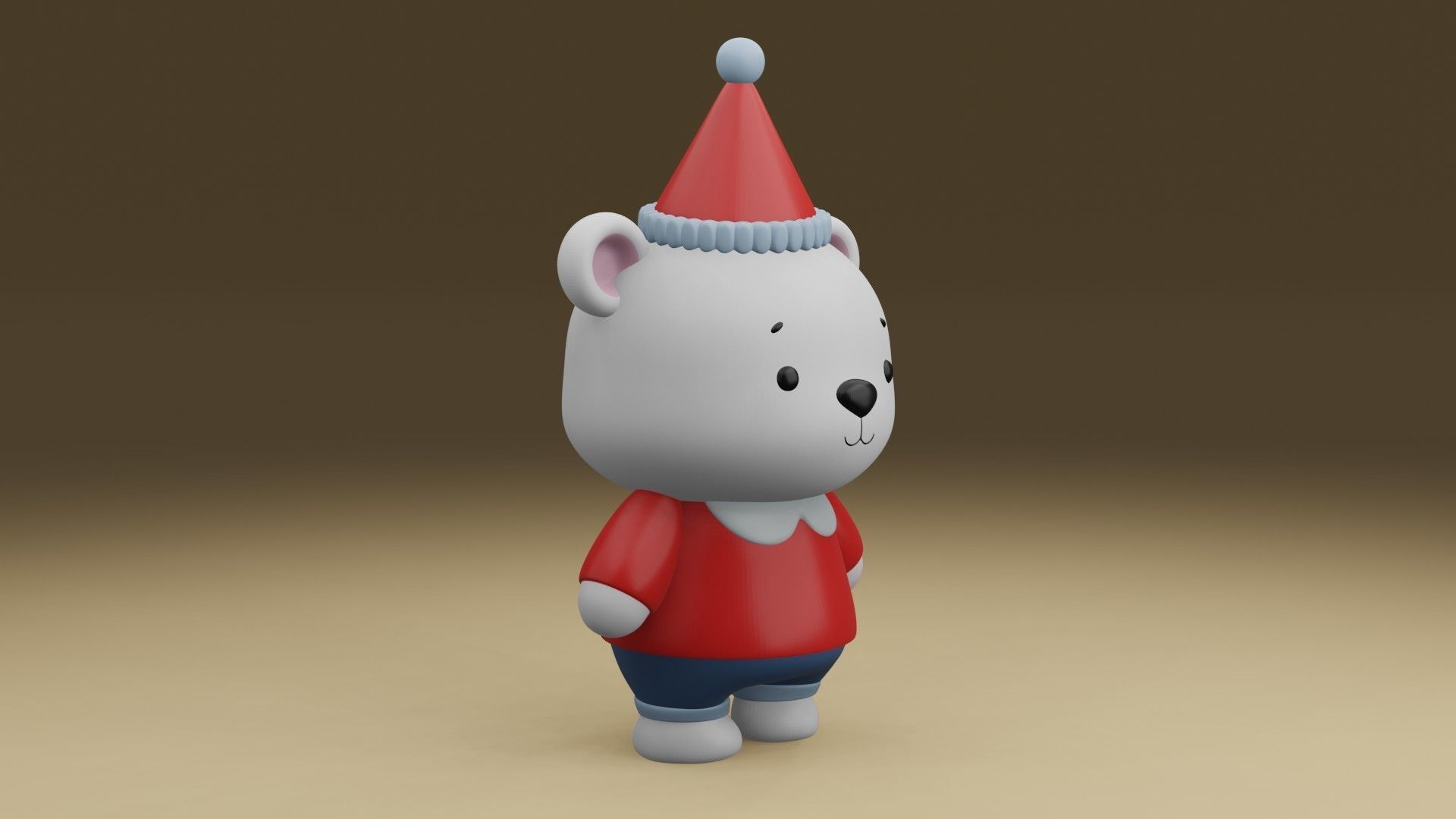 bear birthday 3D print model_8