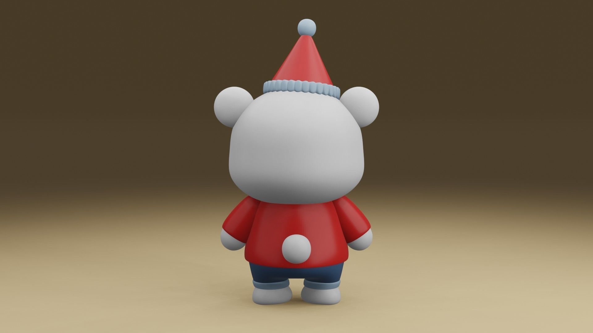 bear birthday 3D print model_11