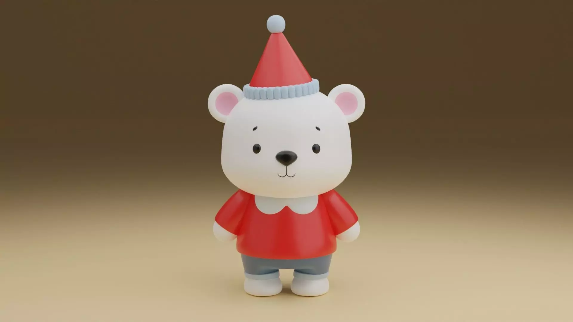 bear birthday 3D print model_0
