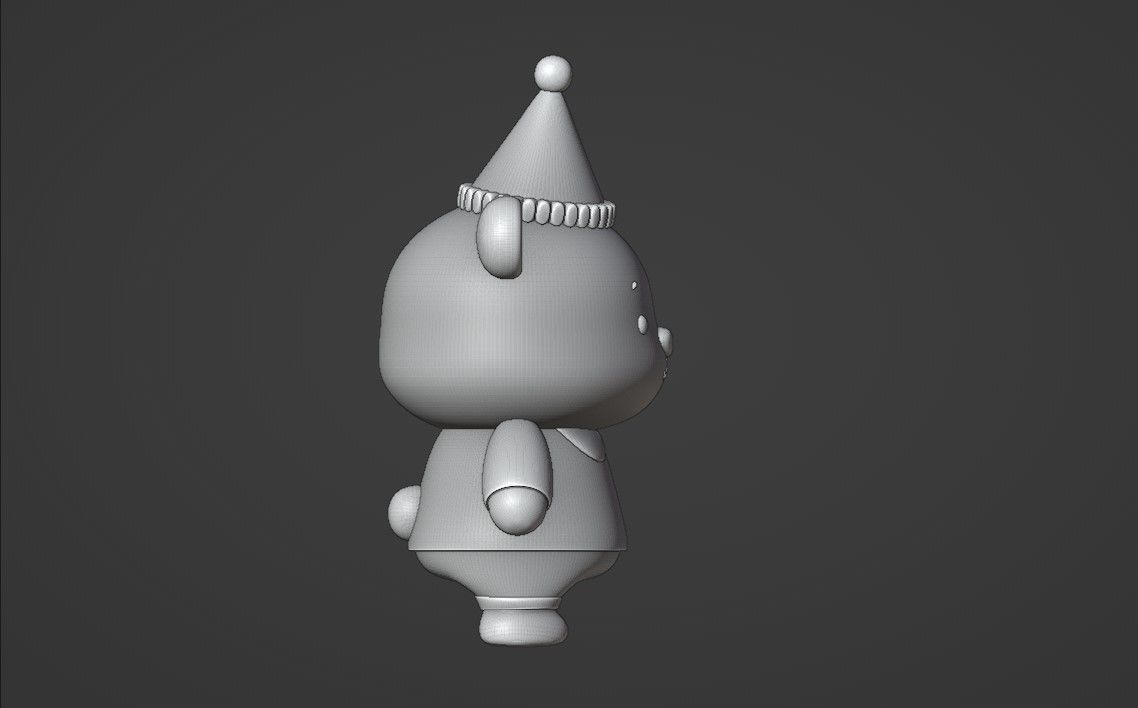 bear birthday 3D print model_3