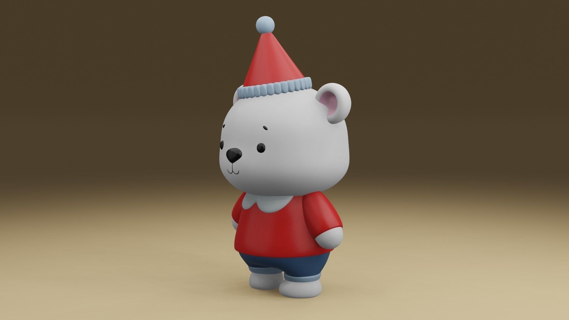 bear birthday 3D print model_14