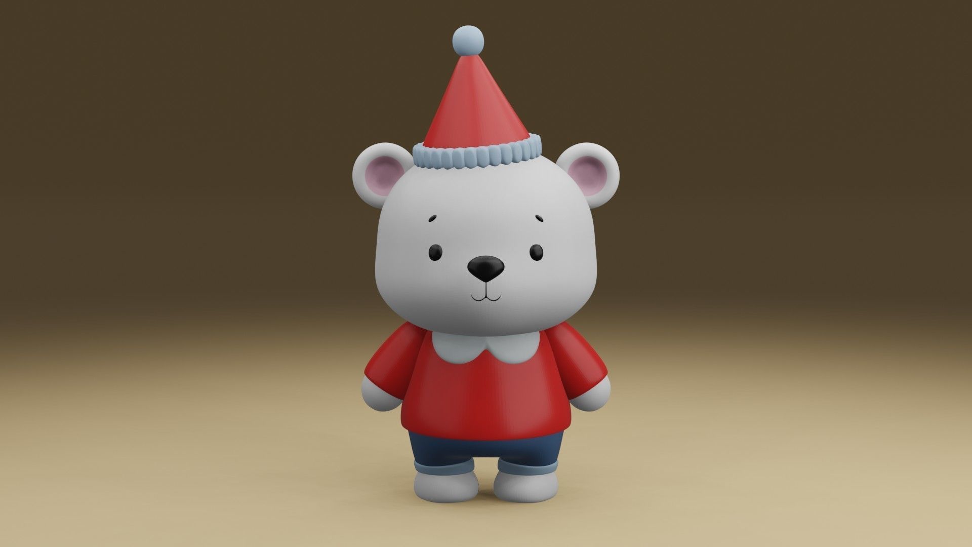 bear birthday 3D print model_7