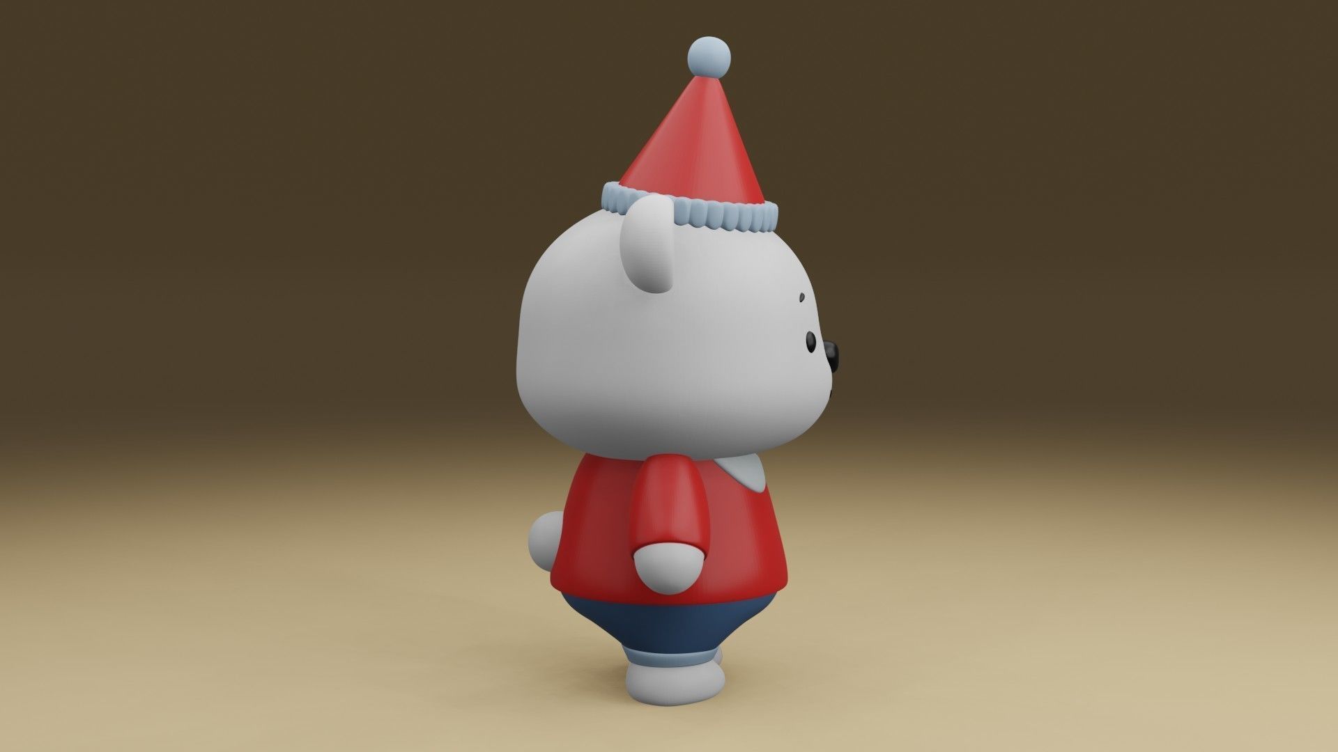bear birthday 3D print model_9