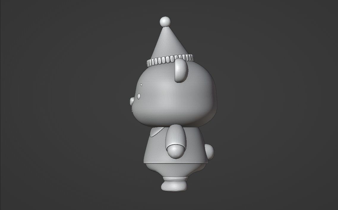 bear birthday 3D print model_5