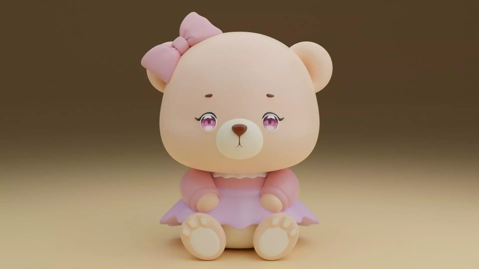 bear girl 3D print model