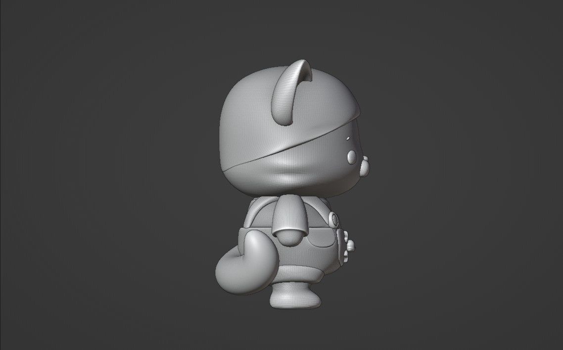 cat pirate 3D print model_3