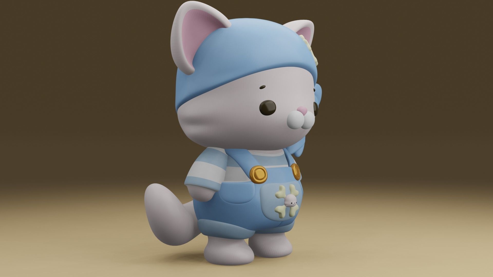 cat pirate 3D print model_8