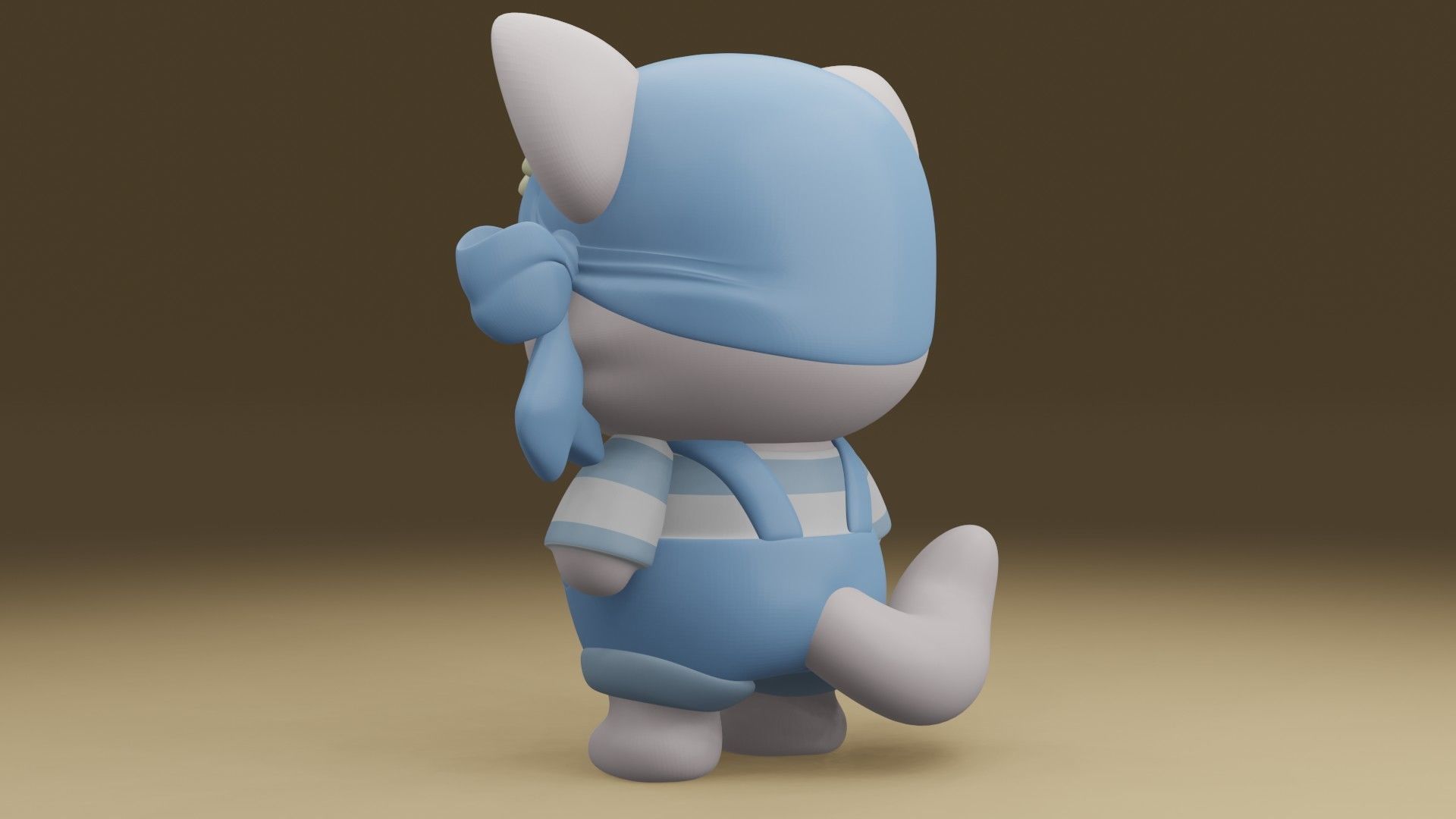 cat pirate 3D print model_12