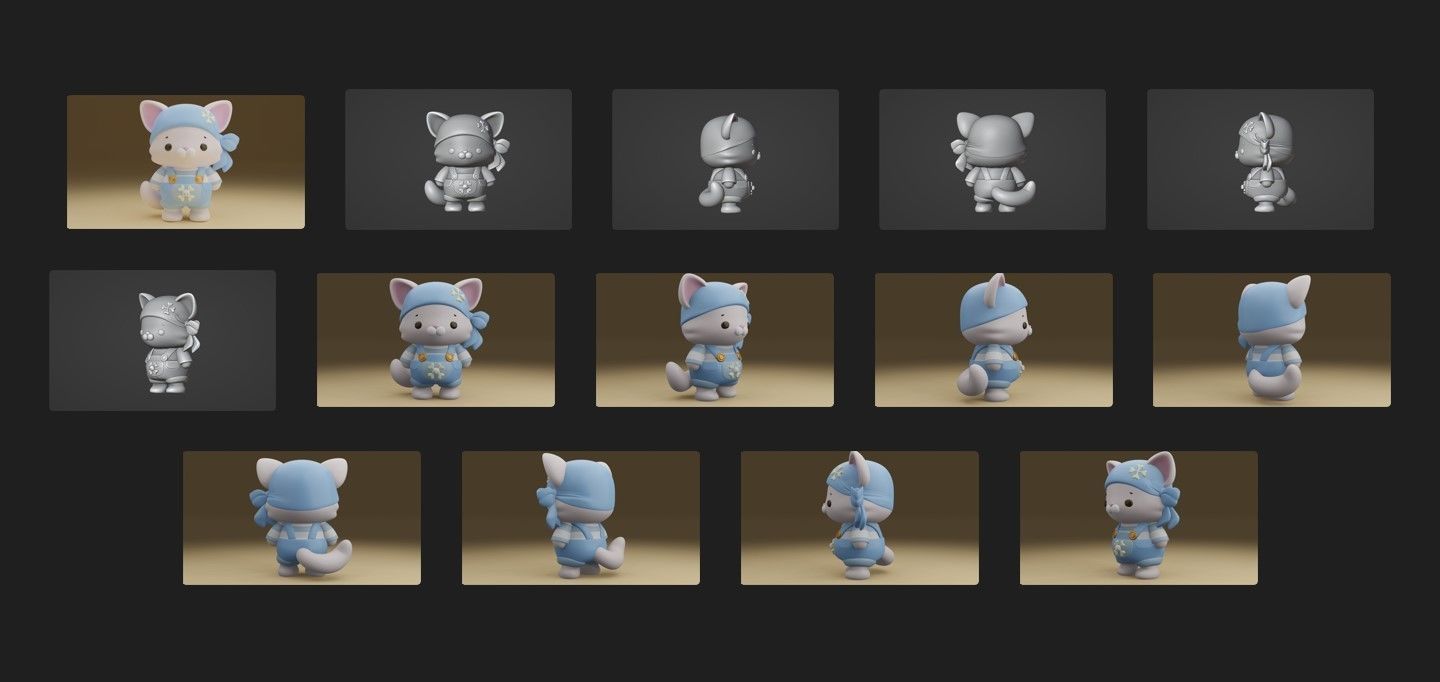 cat pirate 3D print model_1