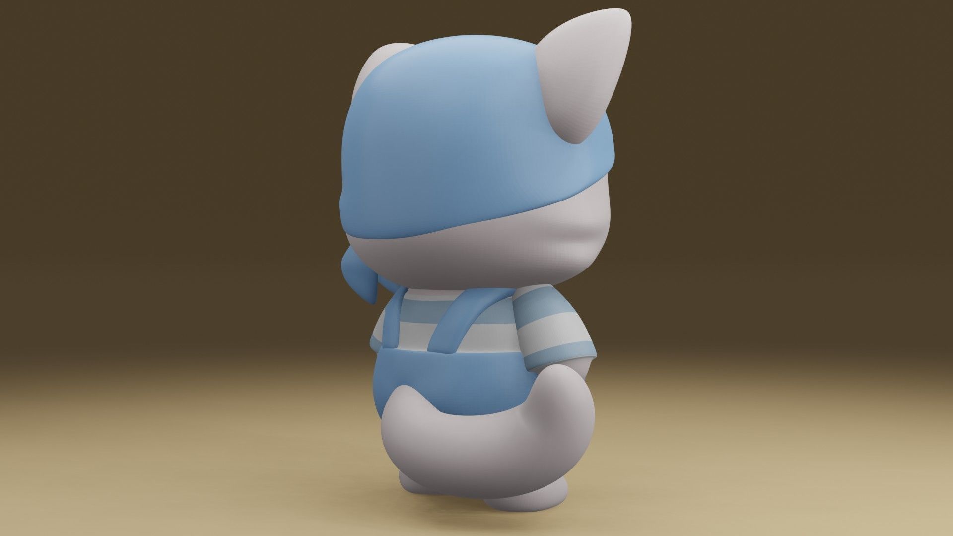 cat pirate 3D print model_10