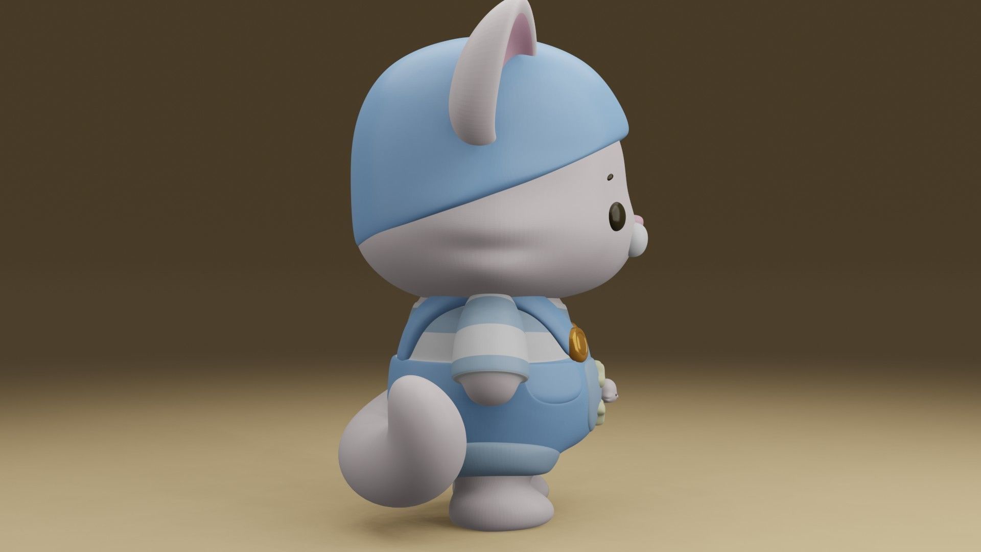 cat pirate 3D print model_9