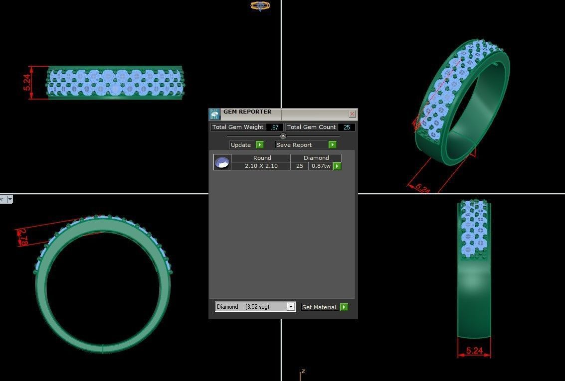 Man Ring Cad MR 244 3D print model_1