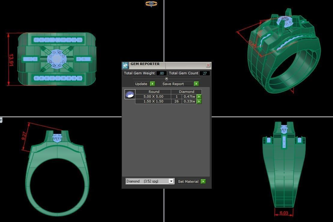 Man Ring Cad MR 226 3D print model_1