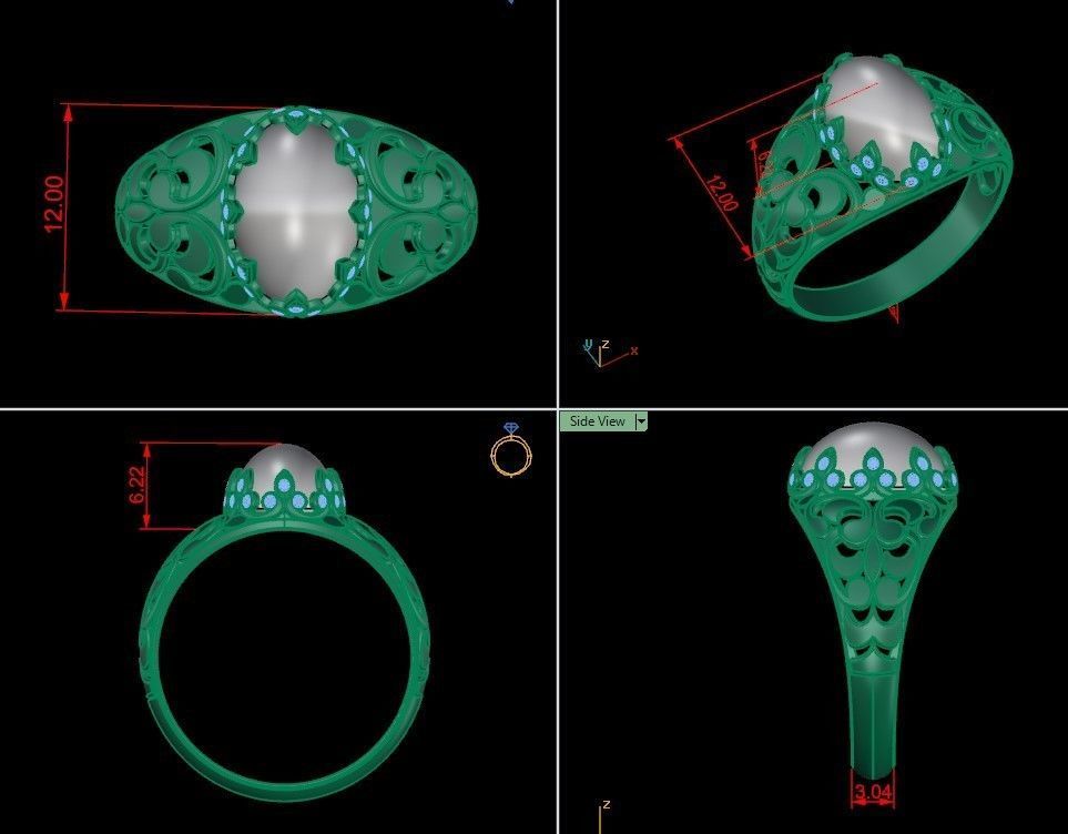 Man Ring Cad MR 205 3D print model_1