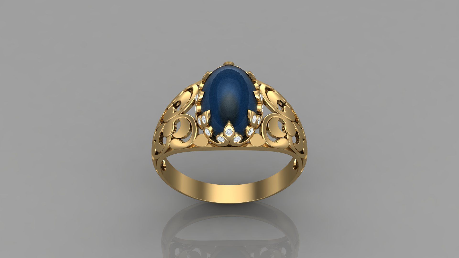 Man Ring Cad MR 205 3D print model_3