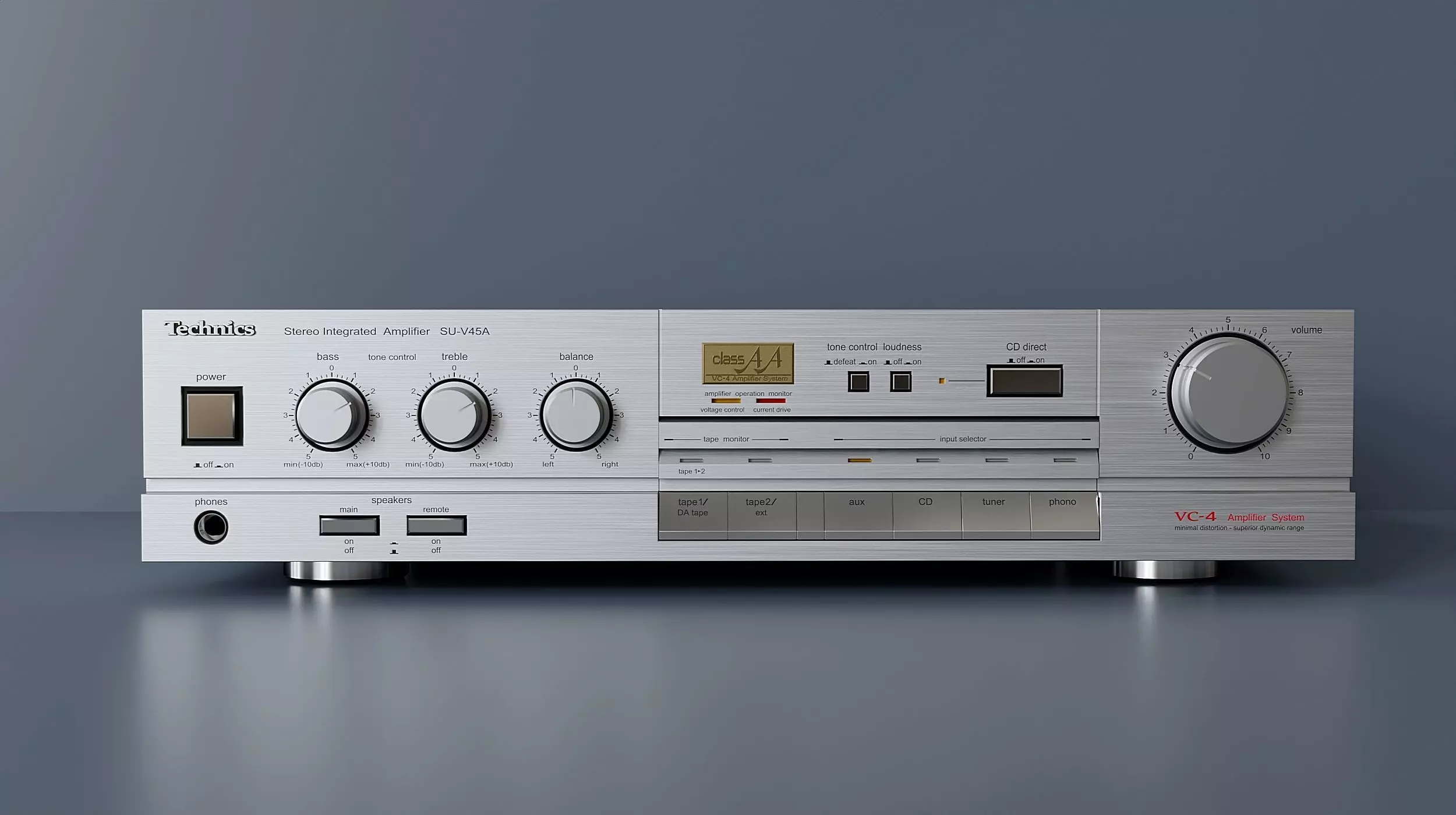 Japanese vintage integrated amplifier S 3D model_0