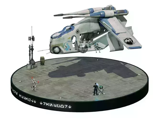 Low Altitude Assault Transport- Diorama Free low-poly 3D model