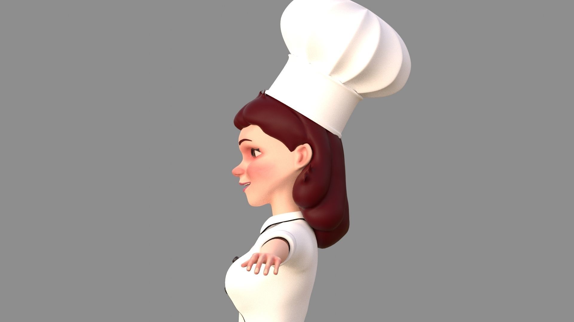 Stylized girl character 3D model_7