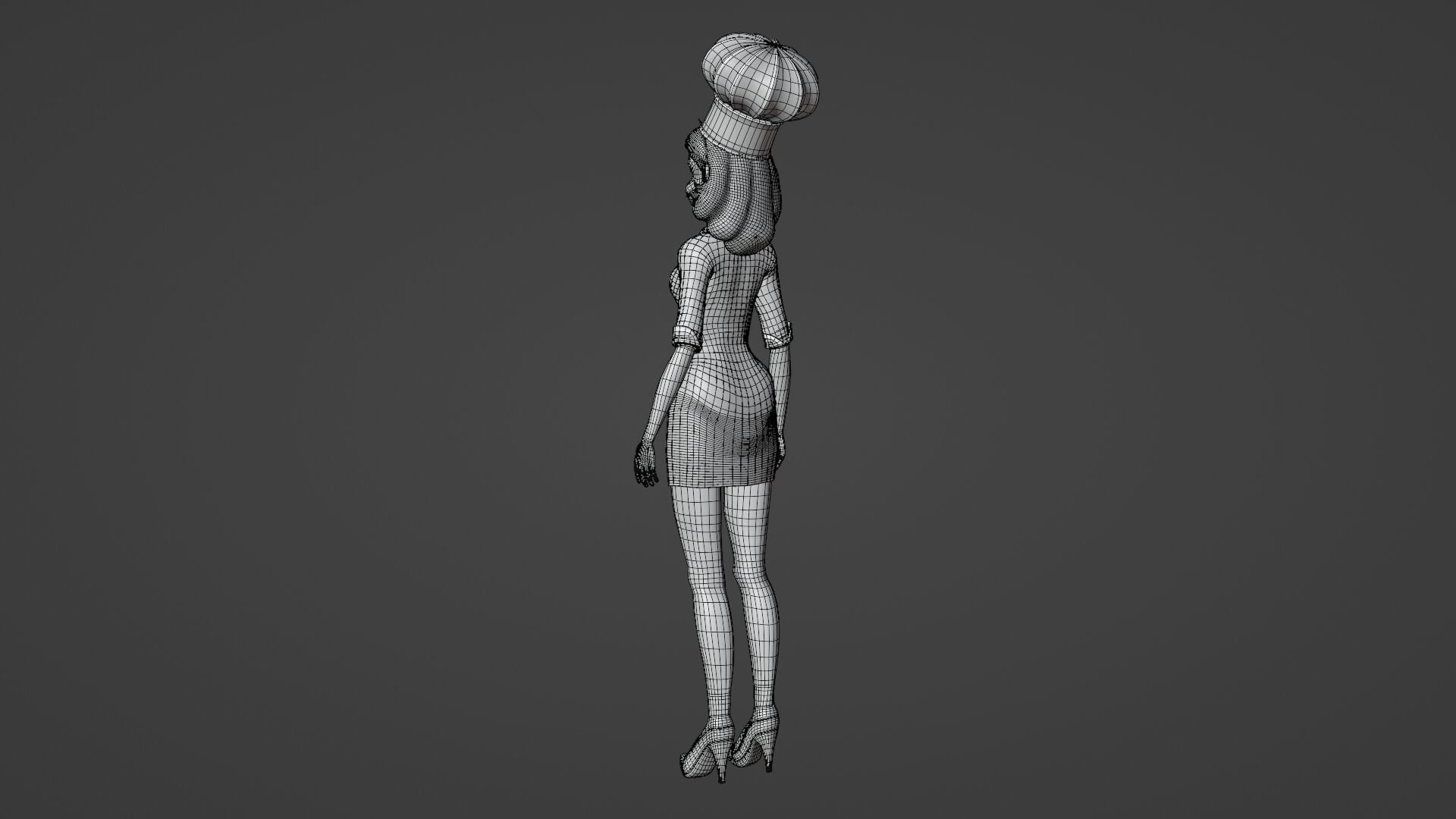 Stylized girl character 3D model_13