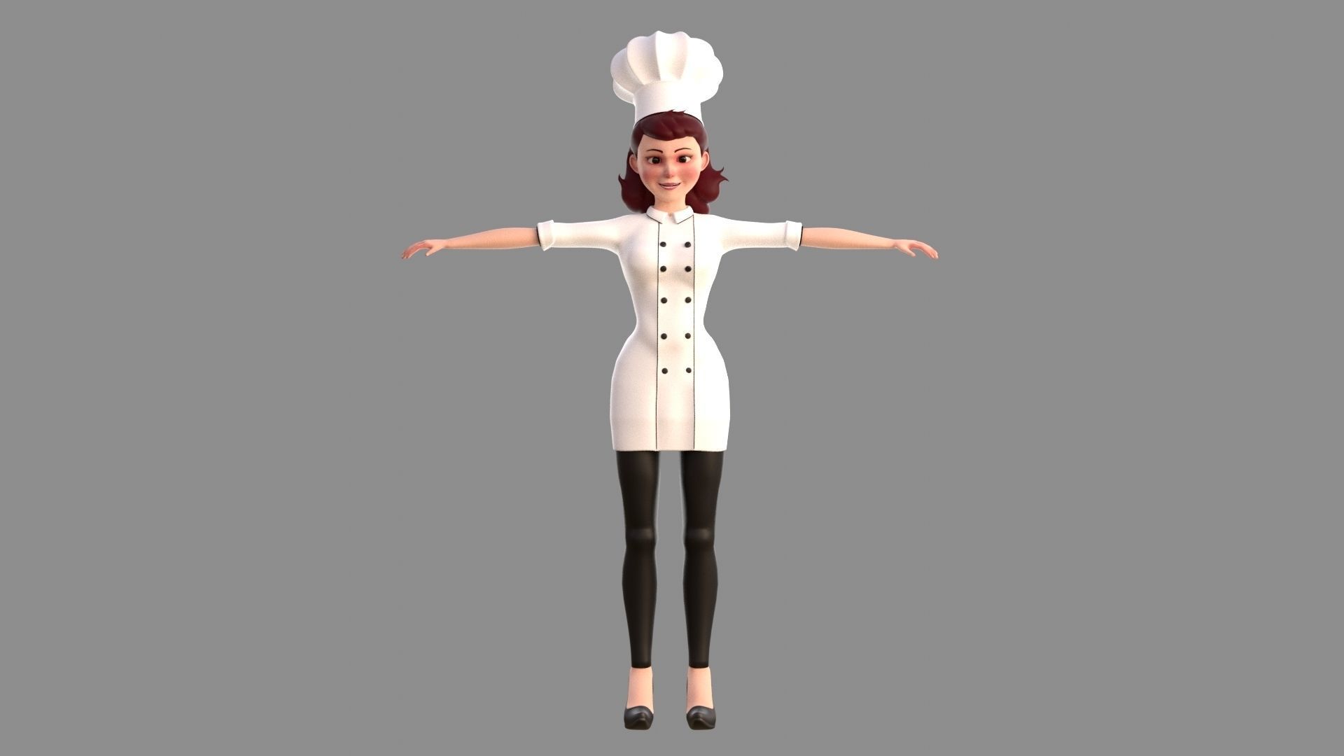 Stylized girl character 3D model_1