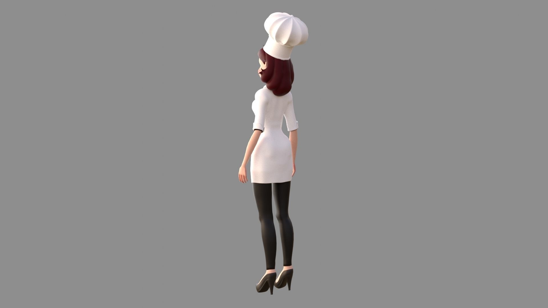 Stylized girl character 3D model_4
