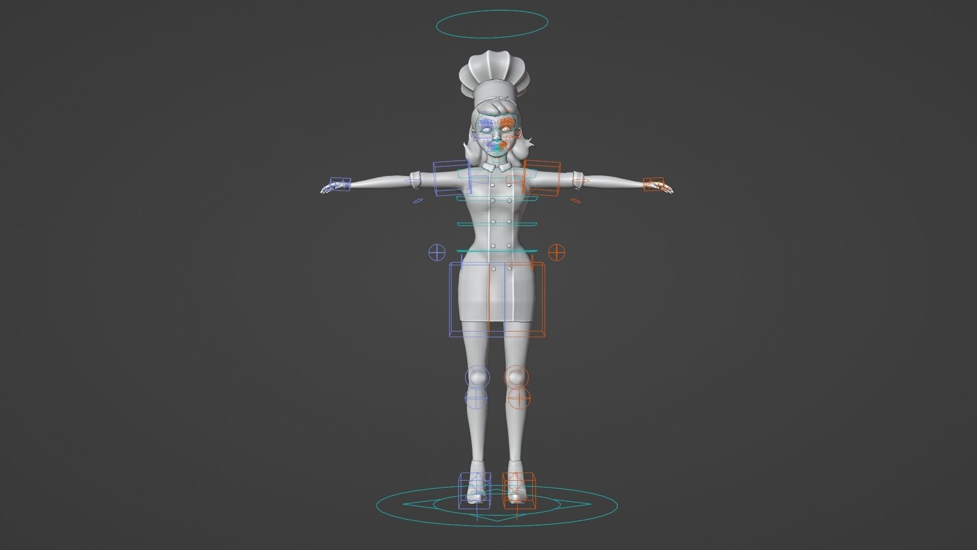 Stylized girl character 3D model_15