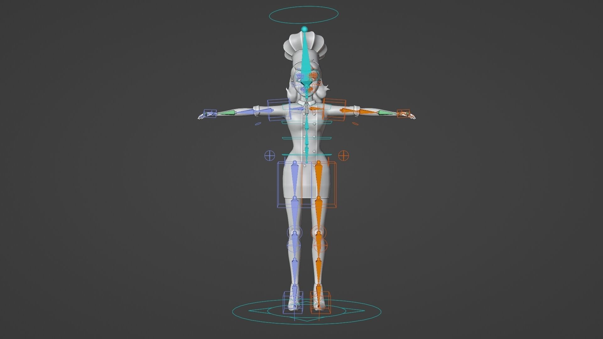 Stylized girl character 3D model_16