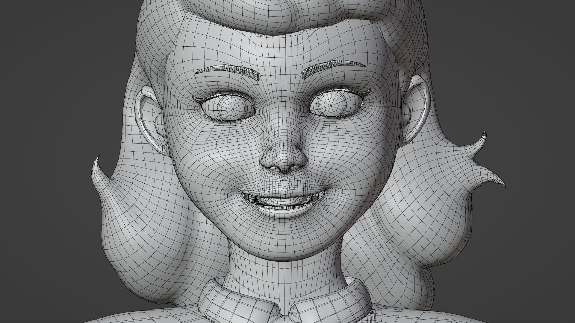 Stylized girl character 3D model_9