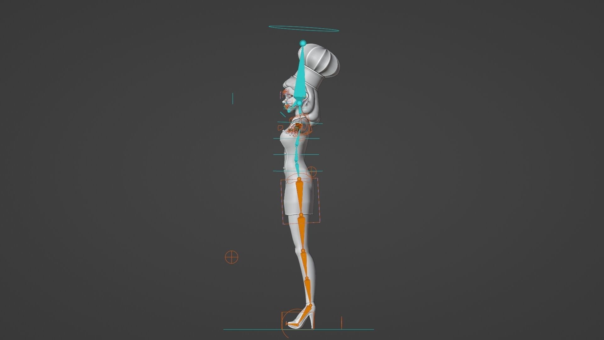 Stylized girl character 3D model_17