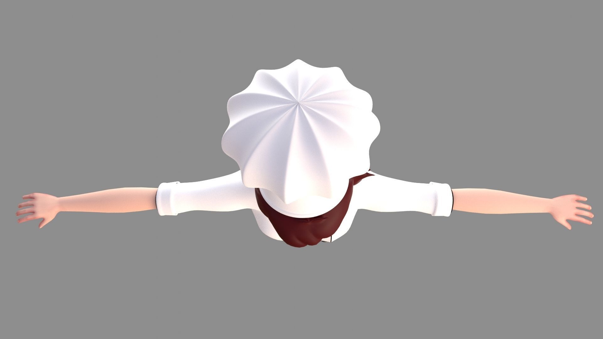 Stylized girl character 3D model_8