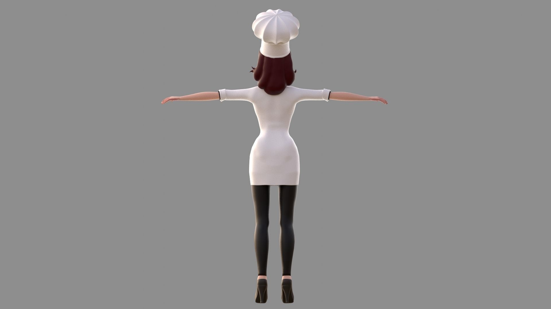 Stylized girl character 3D model_5