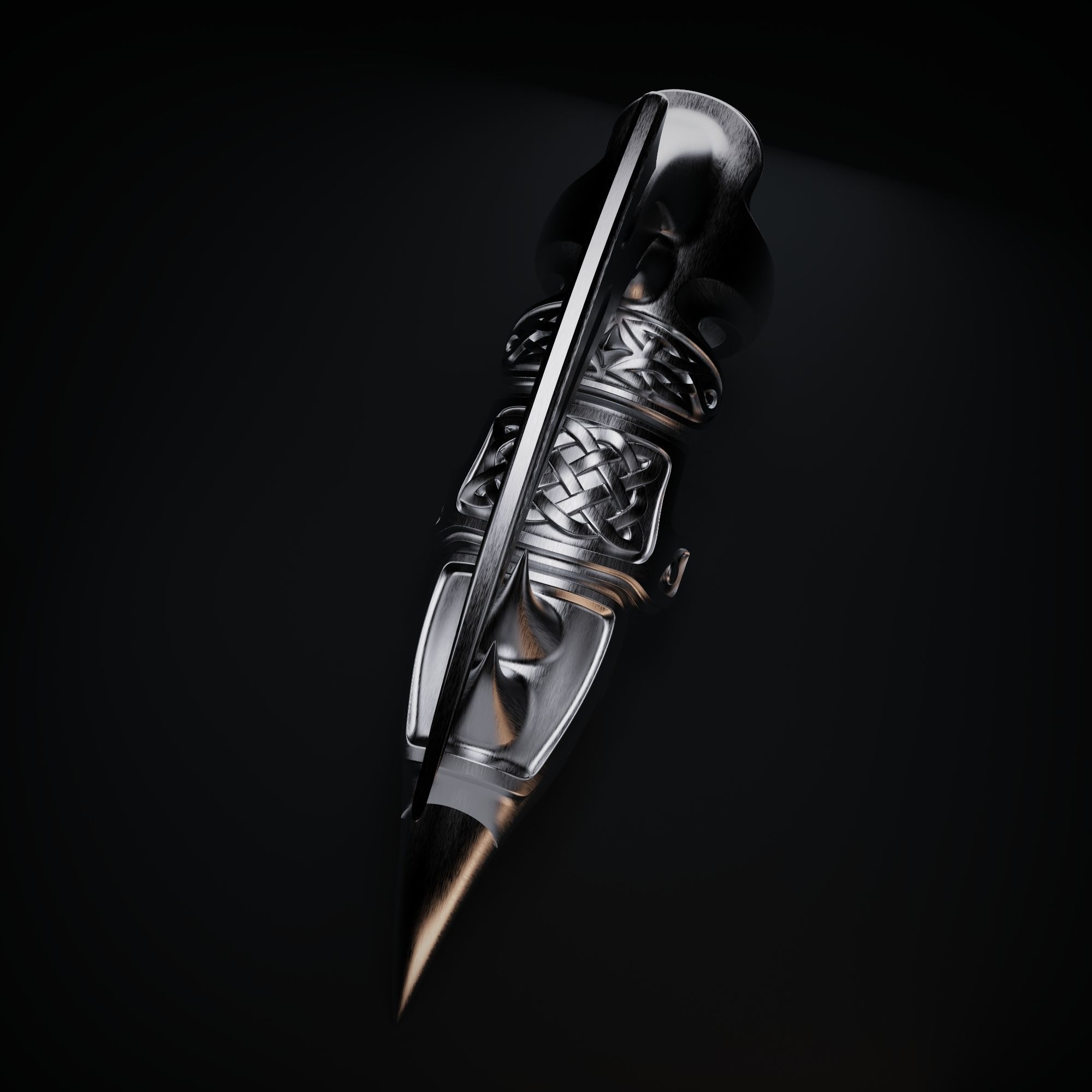 Ring with claw 3D print model_4