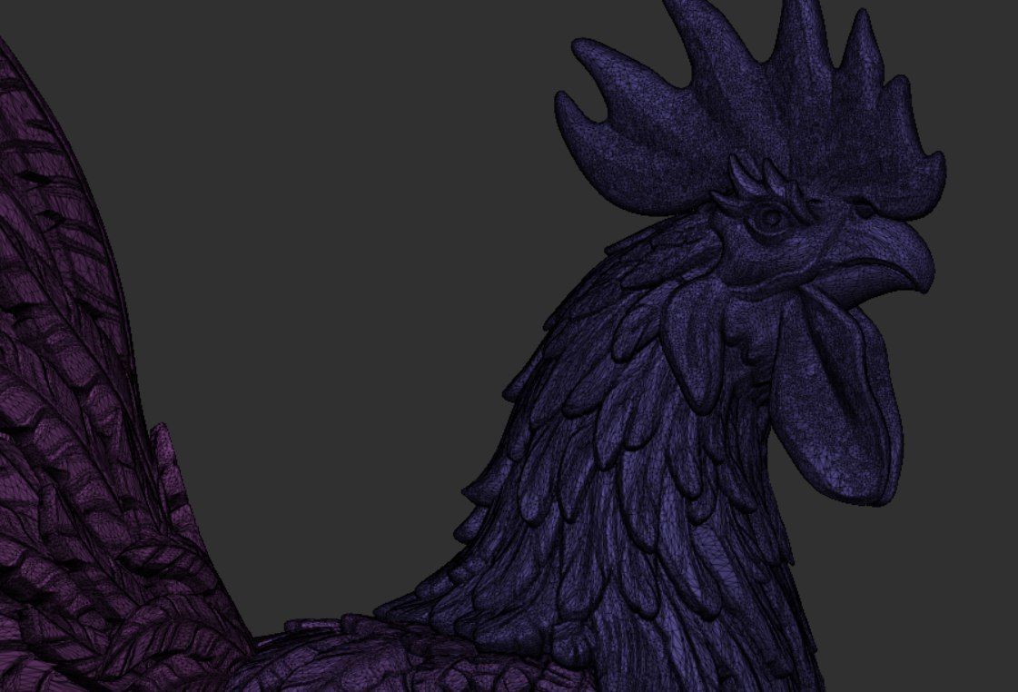 Beautiful rooster 3D print model_15