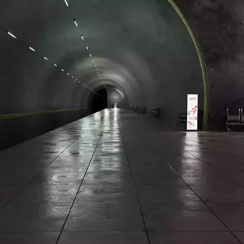 Subway Station Low Poly 3D