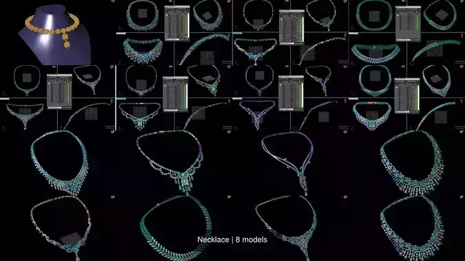 Necklace 3D Model Collection
