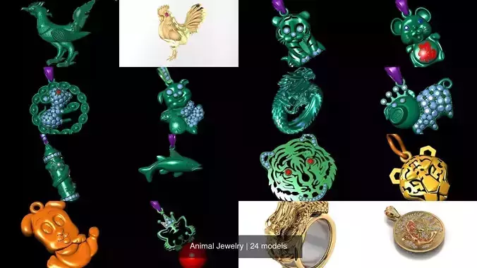 Animal Jewelry 3D Model Collection