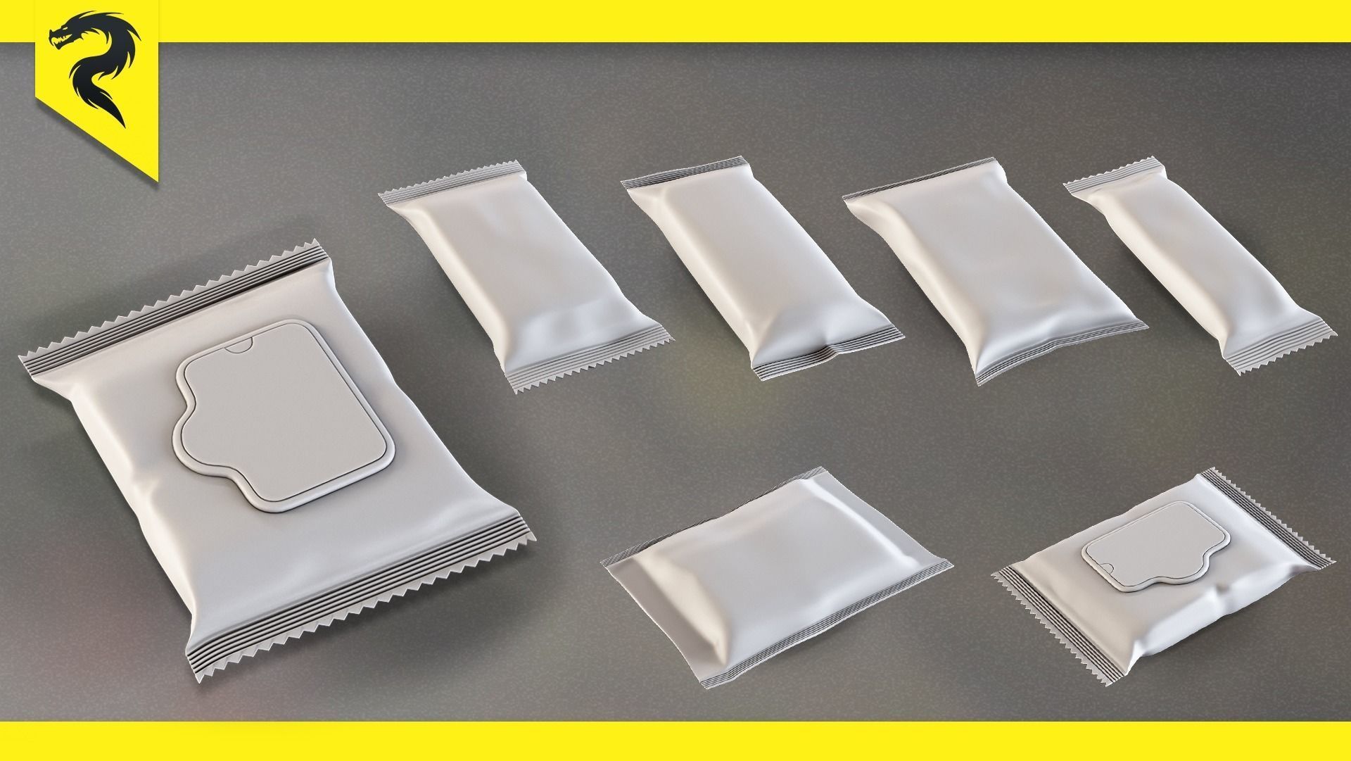 50 Food Package BASE MESH 3D model_4