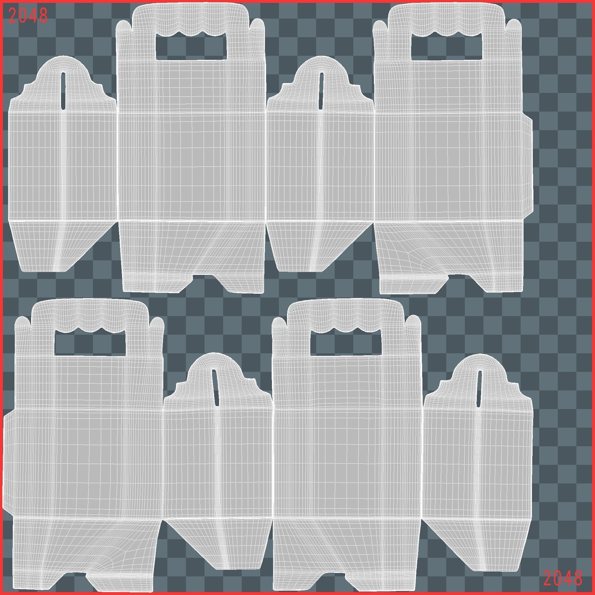 50 Food Package BASE MESH 3D model_8