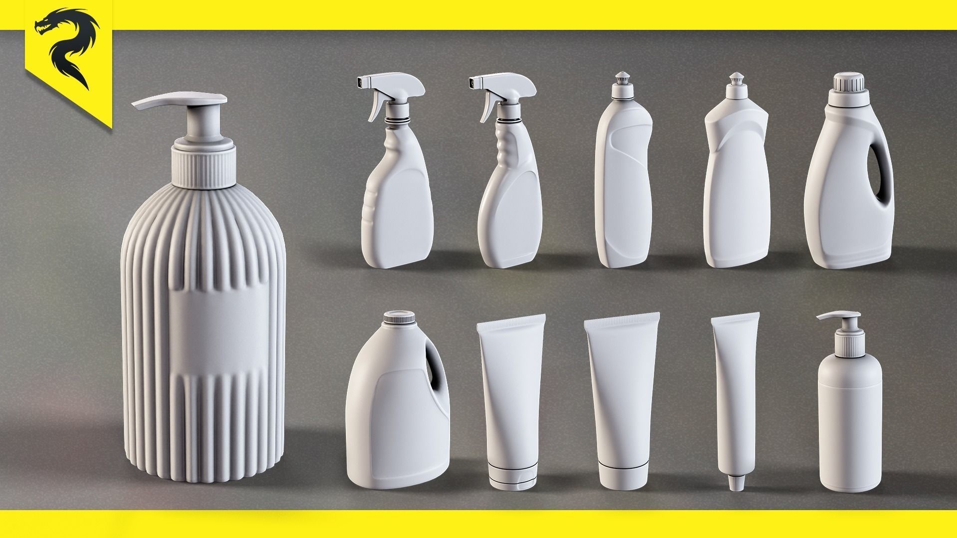 50 Food Package BASE MESH 3D model_7