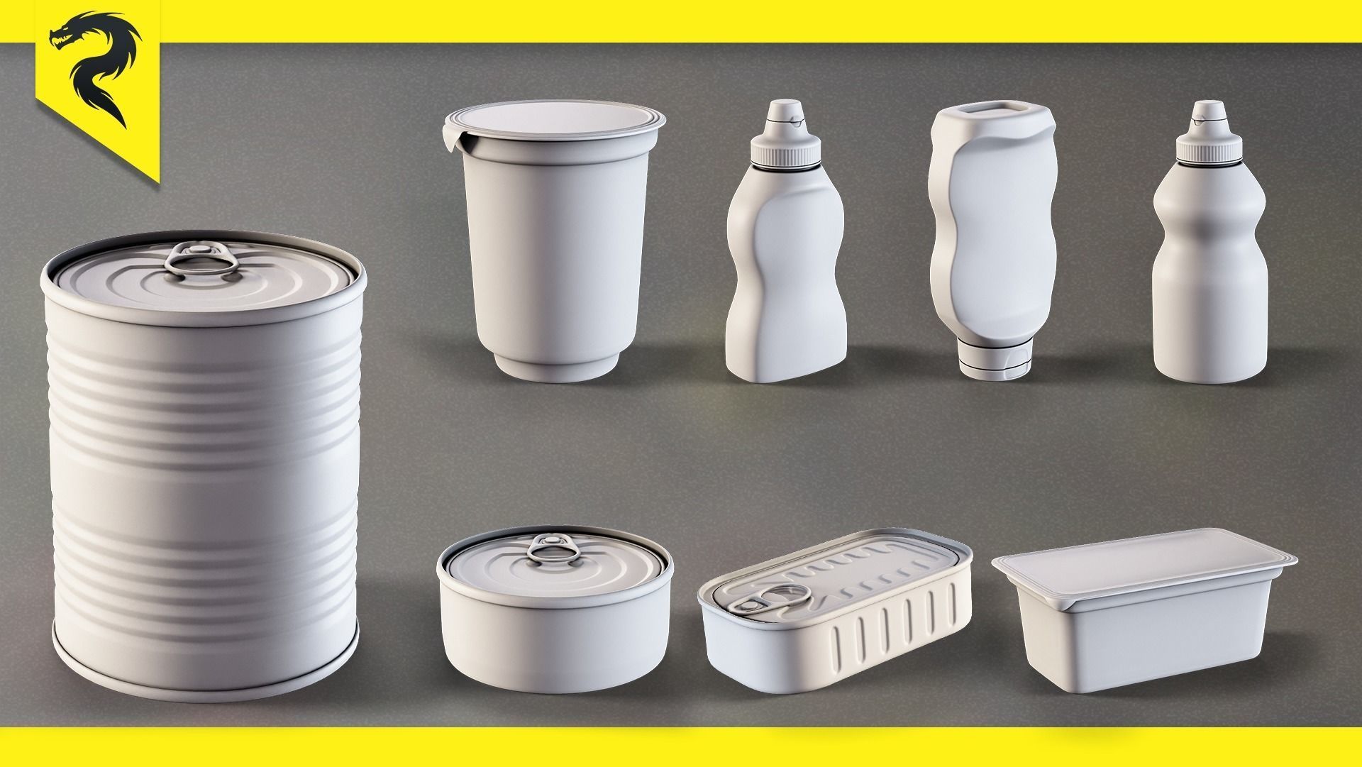 50 Food Package BASE MESH 3D model_3