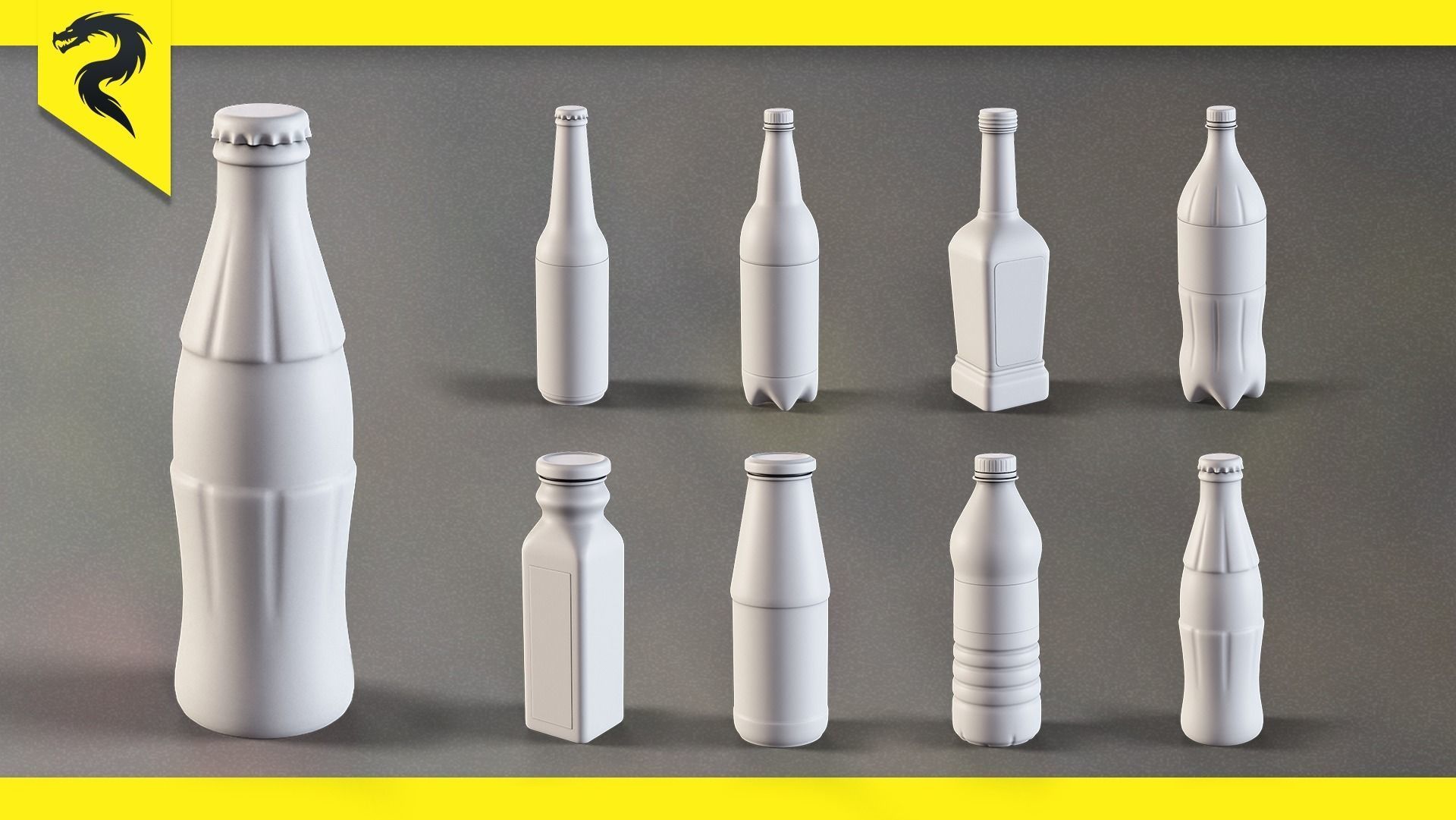 50 Food Package BASE MESH 3D model_5