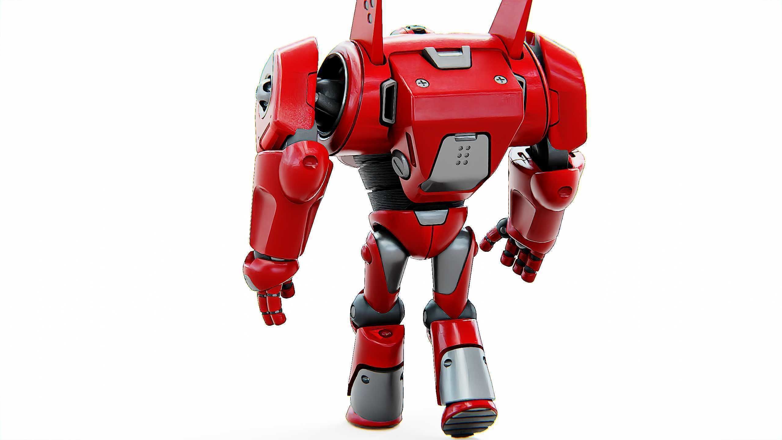 DROID RED DEAMON Rigged for Unreal Engine - Unity - MIXAMO  3D model_13