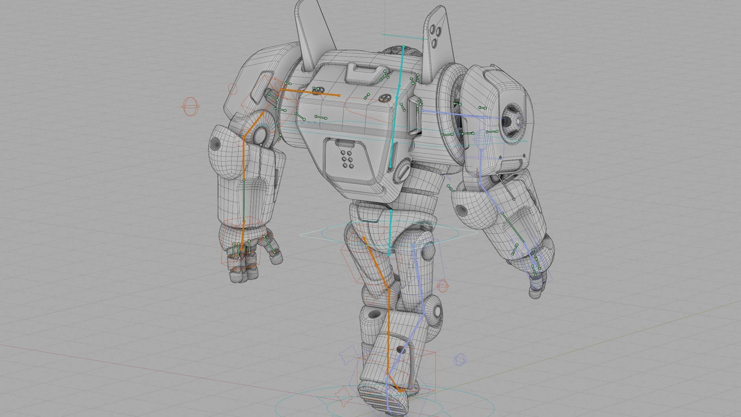 DROID RED DEAMON Rigged for Unreal Engine - Unity - MIXAMO  3D model_41