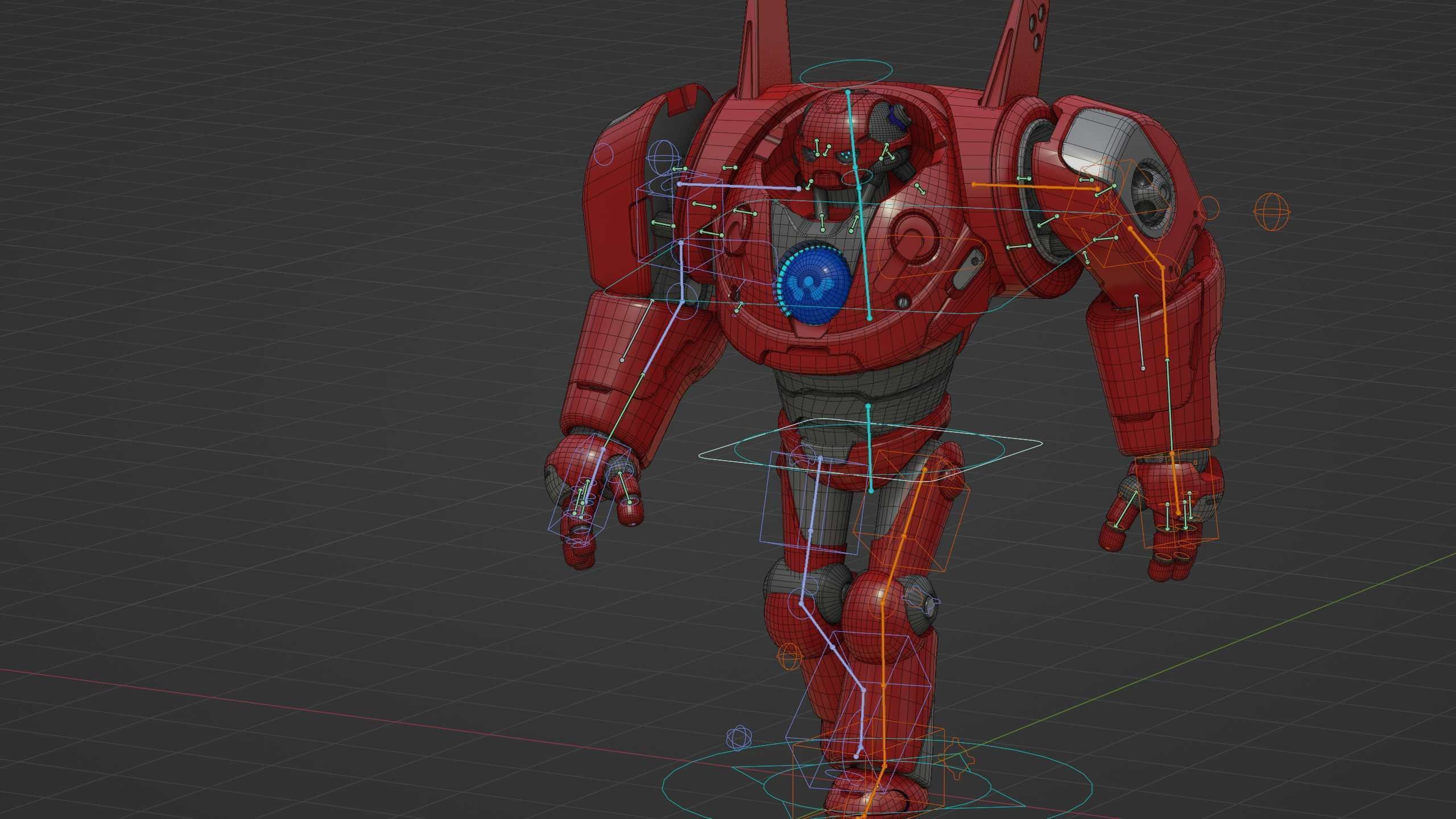 DROID RED DEAMON Rigged for Unreal Engine - Unity - MIXAMO  3D model_37