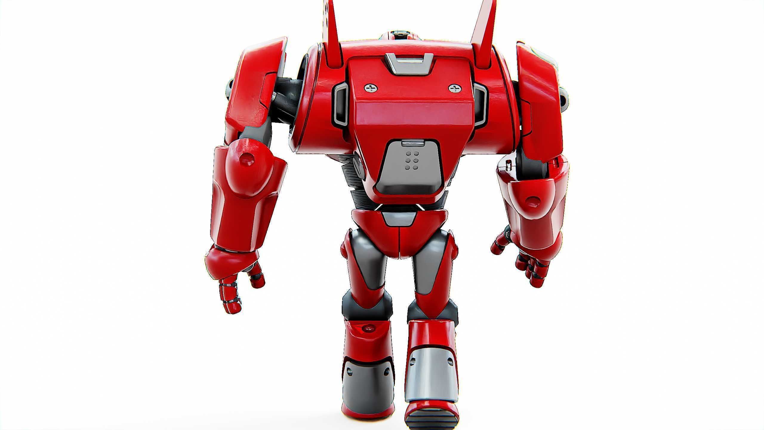 DROID RED DEAMON Rigged for Unreal Engine - Unity - MIXAMO  3D model_12