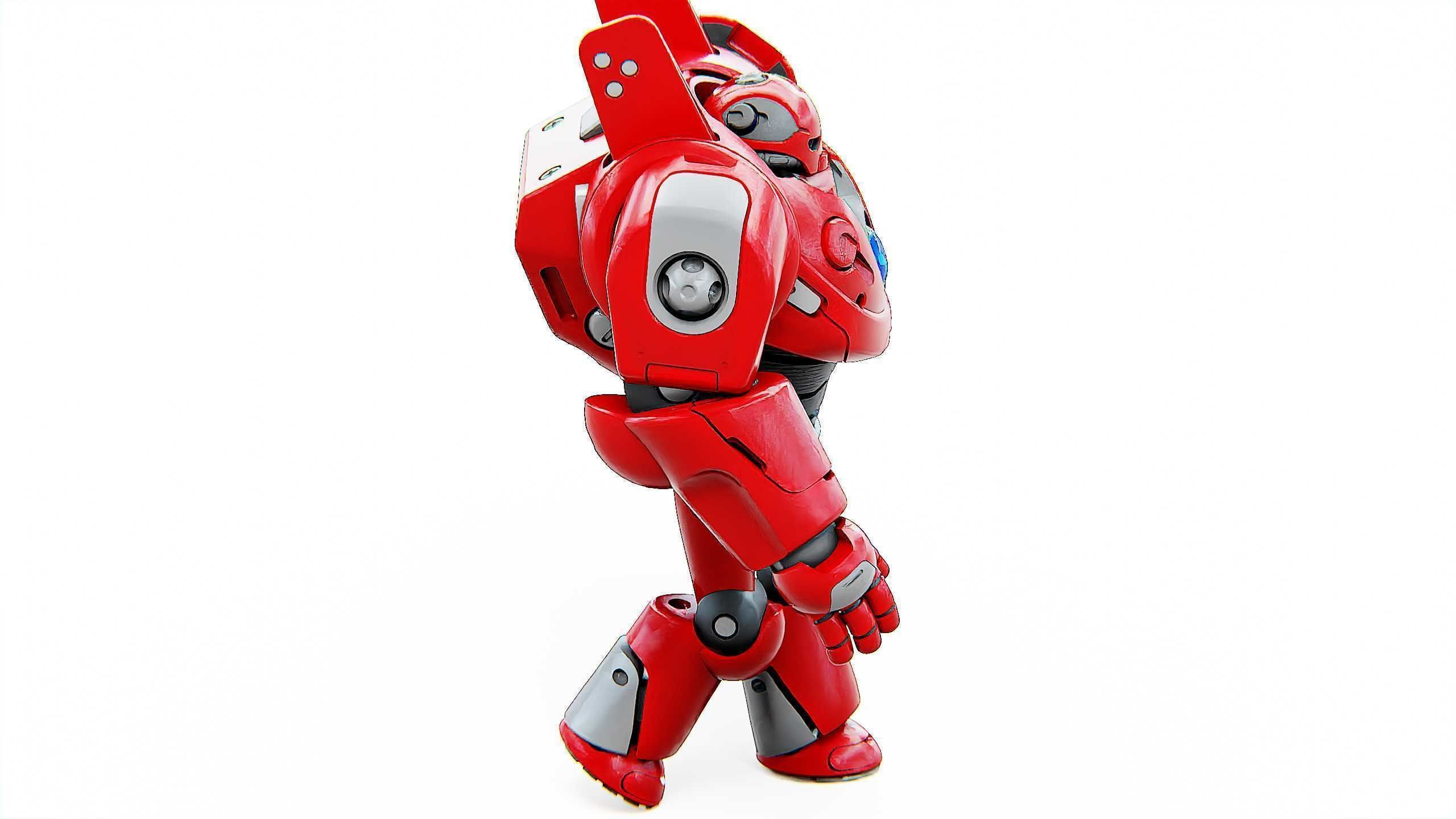 DROID RED DEAMON Rigged for Unreal Engine - Unity - MIXAMO  3D model_5
