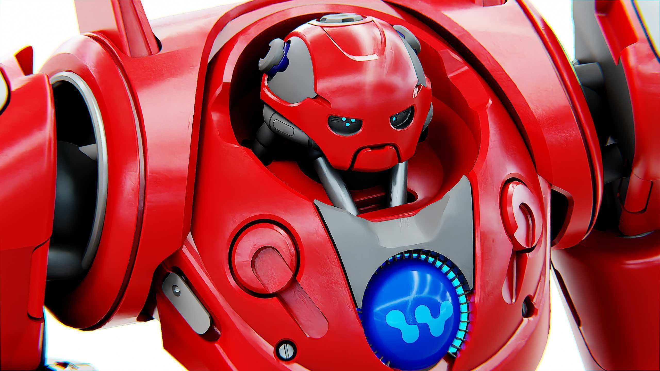 DROID RED DEAMON Rigged for Unreal Engine - Unity - MIXAMO  3D model_24